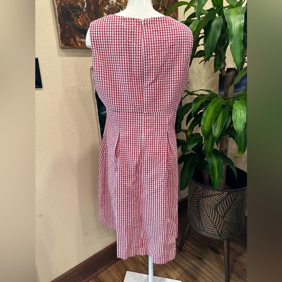 EUC NINE WEST ~ Striped Textured Apple/White Versatile Dress size 16 - Picture 3 of 8